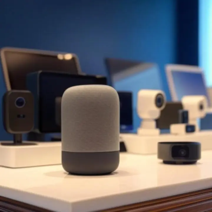 Zestaw inteligentnych urządzeń smart home SmartElectrio na nowoczesnym tle