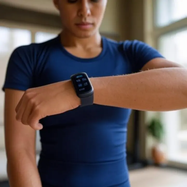 Opaska fitness na nadgarstku podczas codziennej aktywności