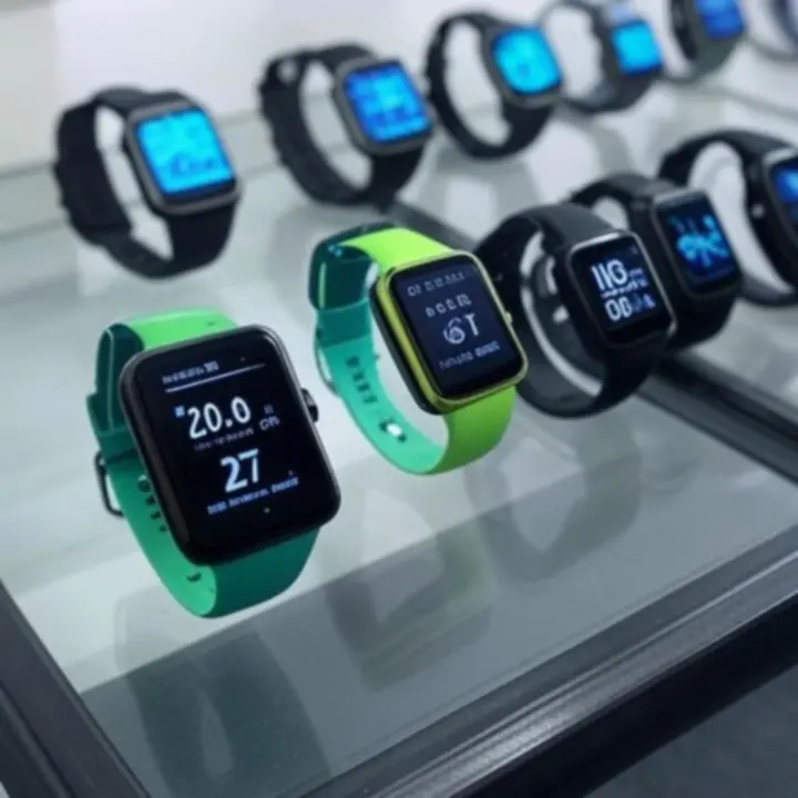 Zestaw smartwatchy i opasek fitness w nowoczesnym stylu